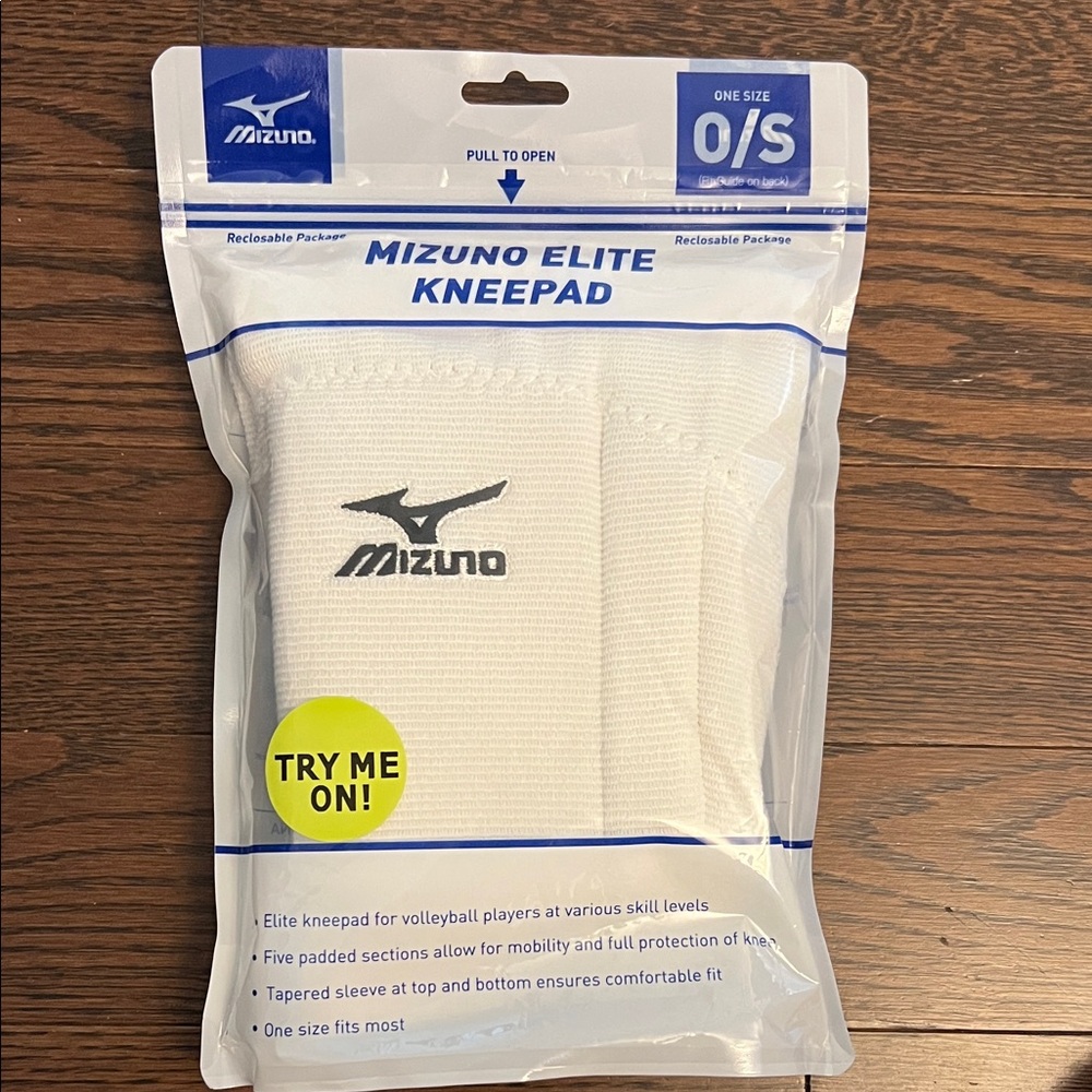 Mizuno Elite White Kneepad